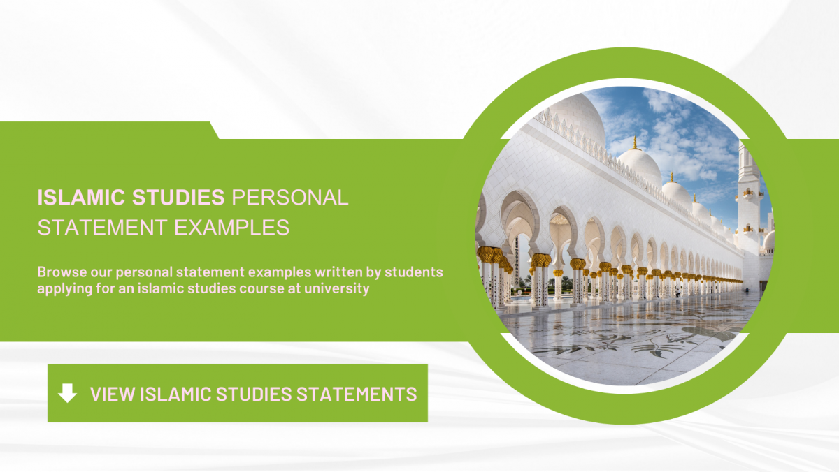 islamic studies personal statement